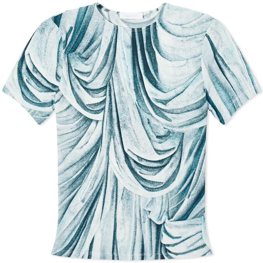 Rabanne Ladies Blue Drape T-Shirt - 5