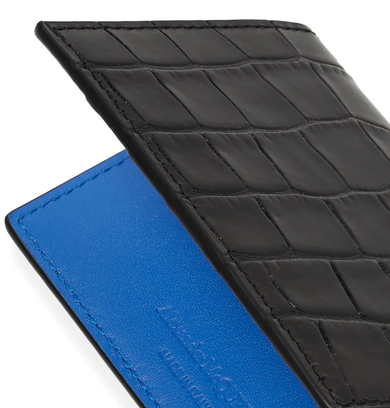 Croc-Effect Leather Bifold Cardholder - 4