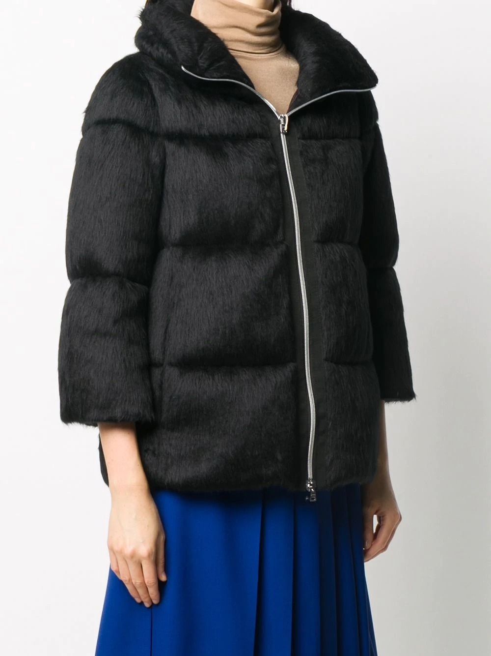 faux-fur padded jacket - 3