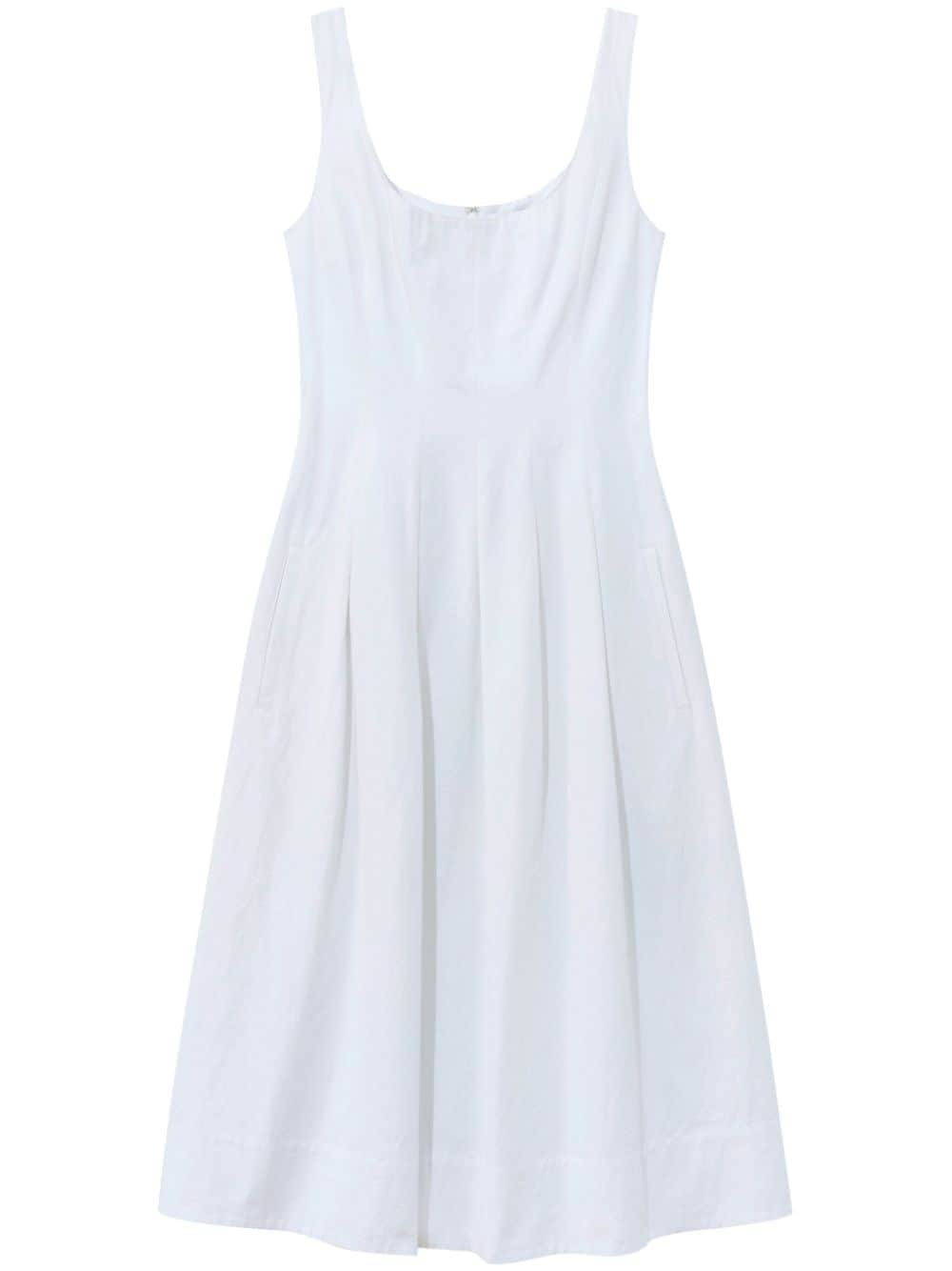 pleated cotton dress - 1