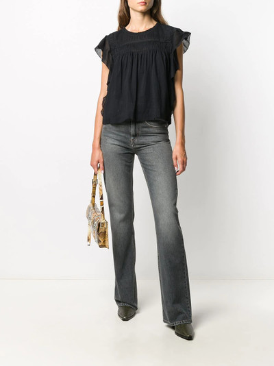 Isabel Marant Étoile sheer flutter sleeve blouse outlook