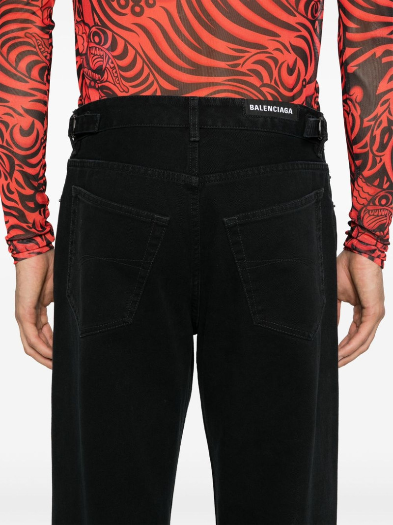 distressed straight-leg jeans 6