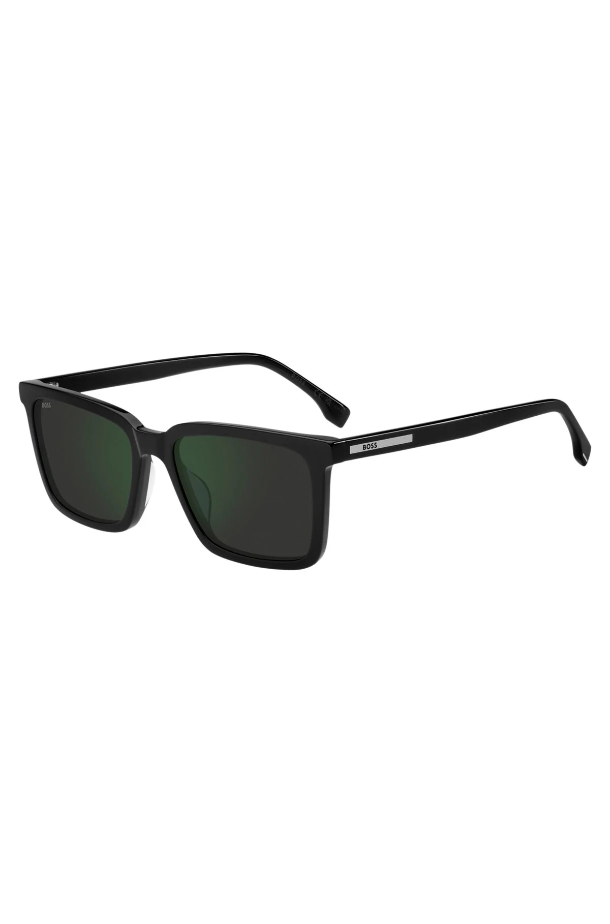 BLACK SUNGLASSES WITH ENGRAVED LOGO PLAQUE - 1