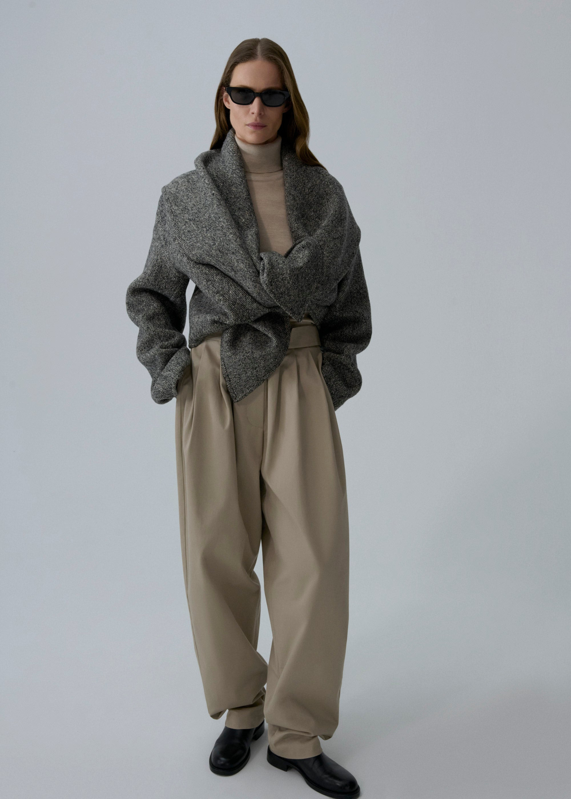 Shawl jacket in grey - 3