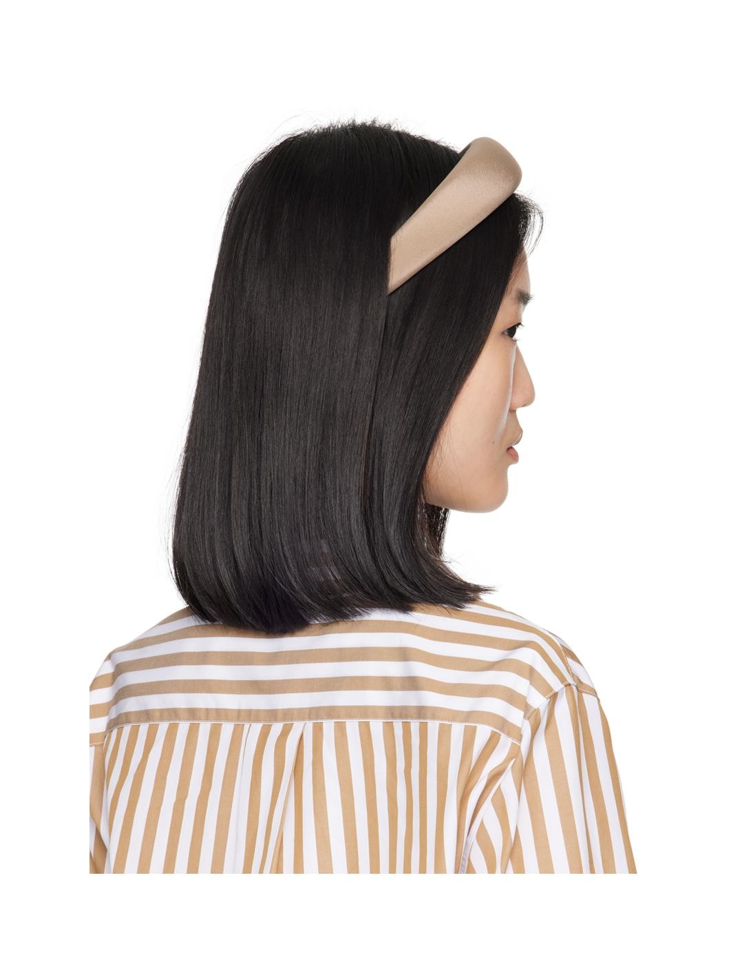 Taupe Classic Puffy Headband - 3
