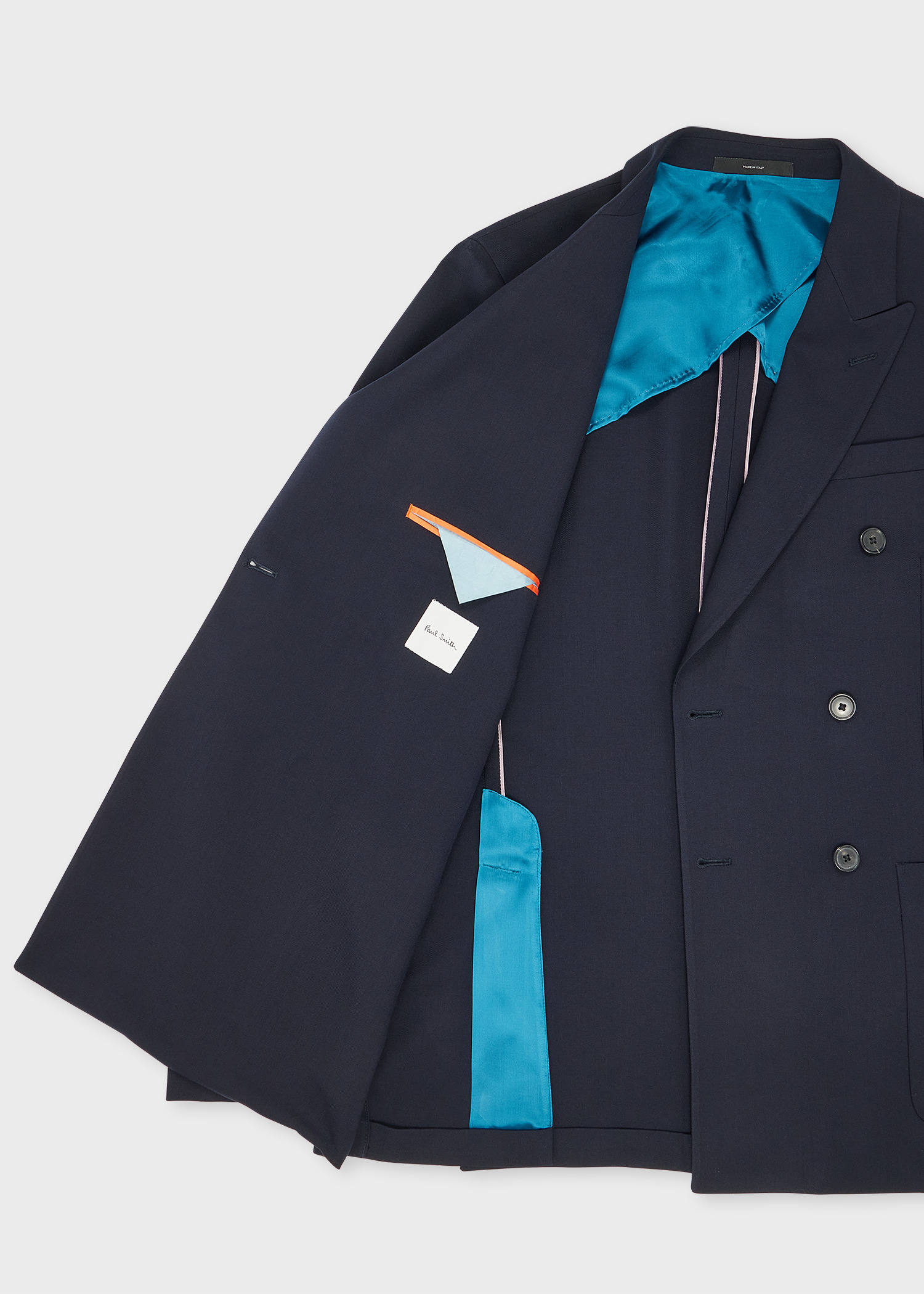 Tailored-Fit Navy 'Suit To Travel In' Double-Breasted Blazer - 4