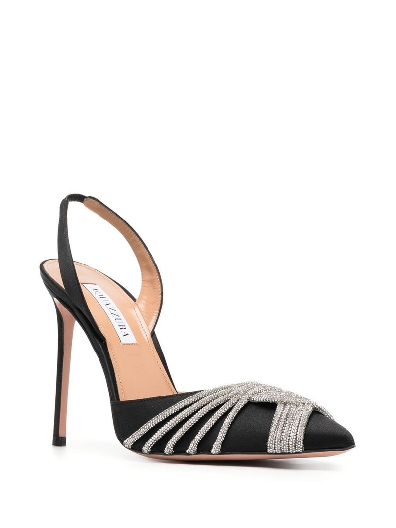 AQUAZZURA crystal-embellished 115mm heeled pumps outlook