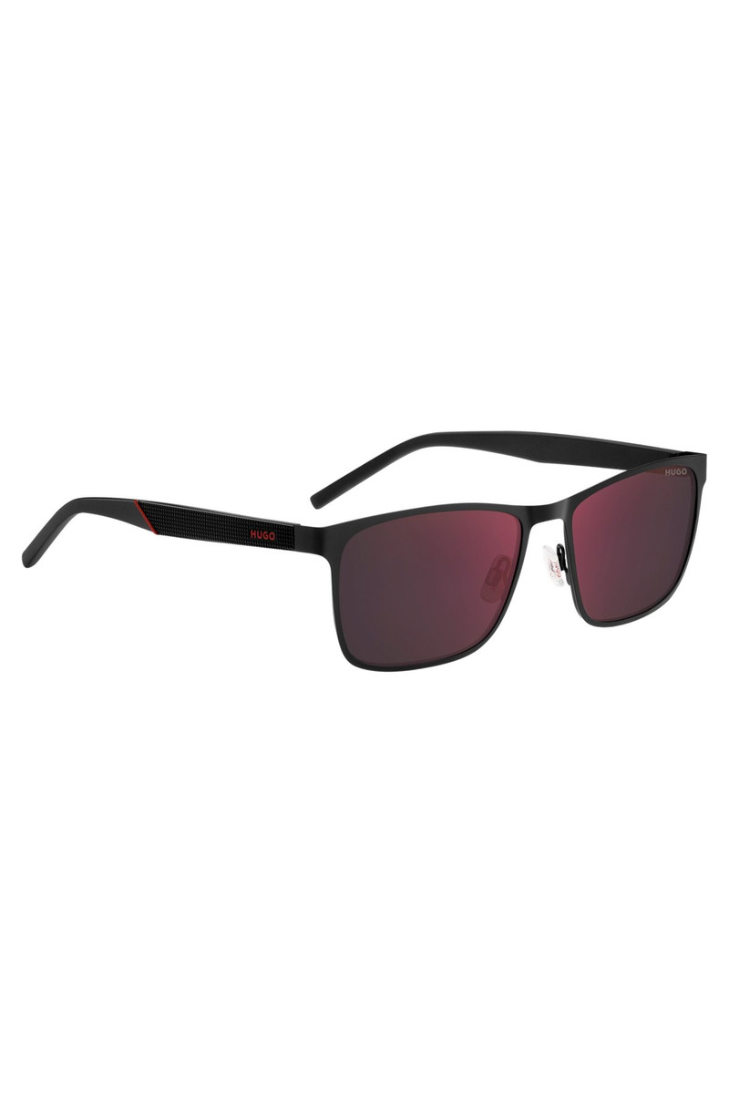BLACK-STEEL SUNGLASSES WITH TEXTURED TEMPLES 4