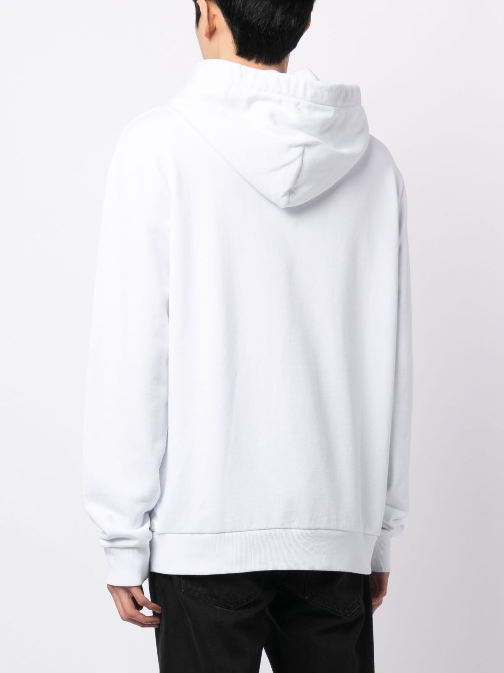 swirl-print cotton hoodie - 4