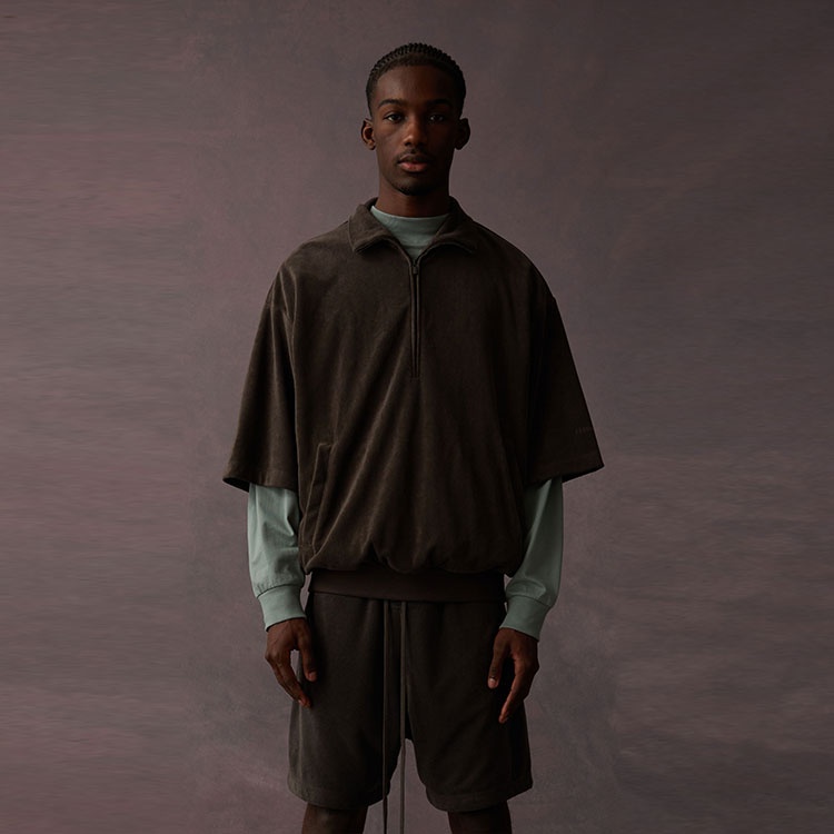 Fear of God Essentials Drop2 SS23 Half-Zip Sweatshirt 'Off-Black' 125BT224090F - 4