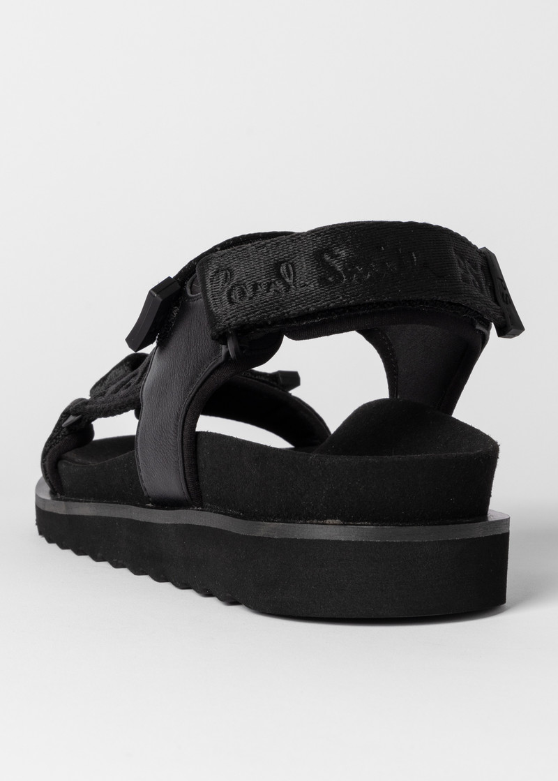 Black 'Dorado' Tape Sandals 5