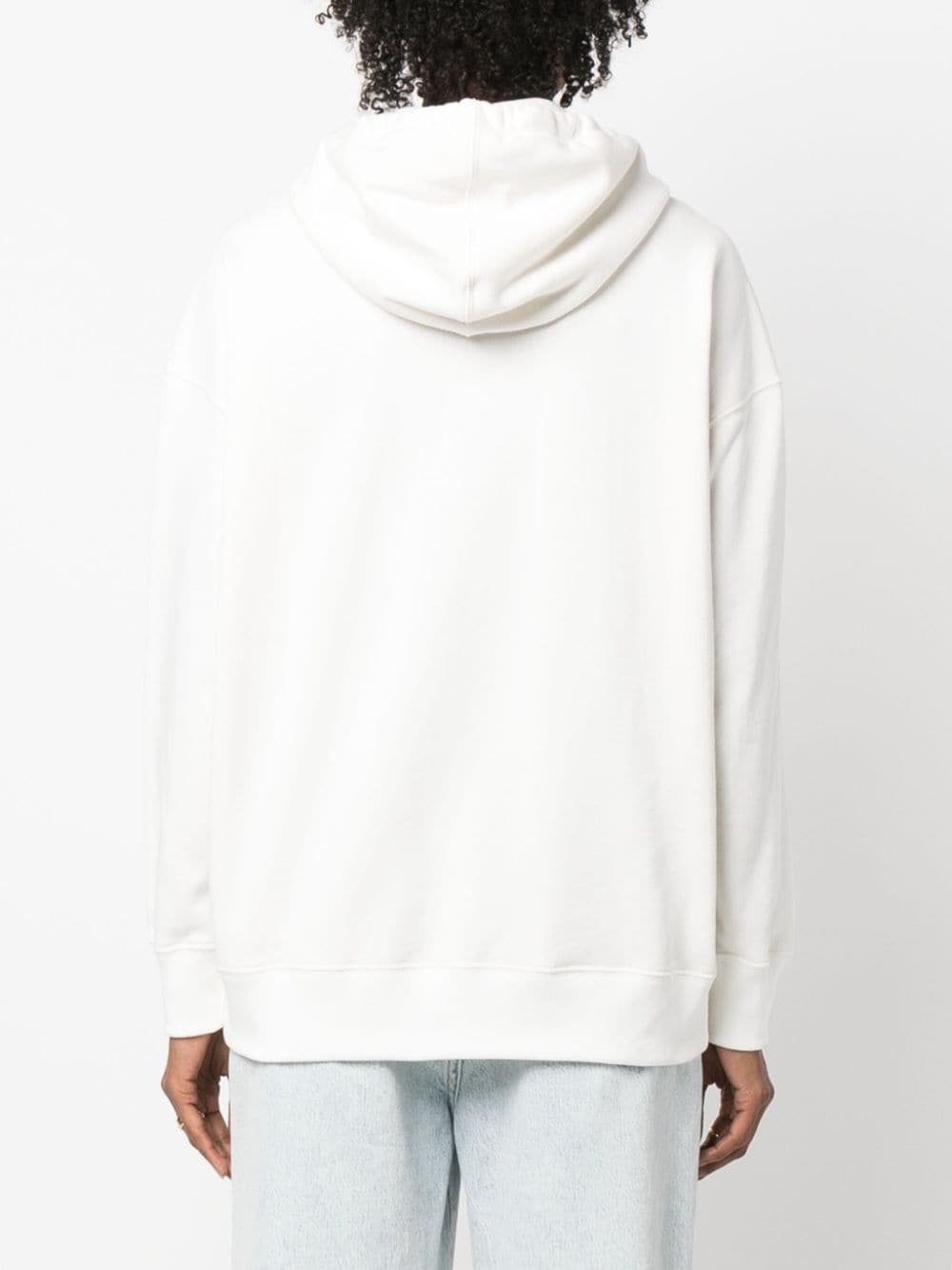 Discman slogan-print cotton hoodie - 4