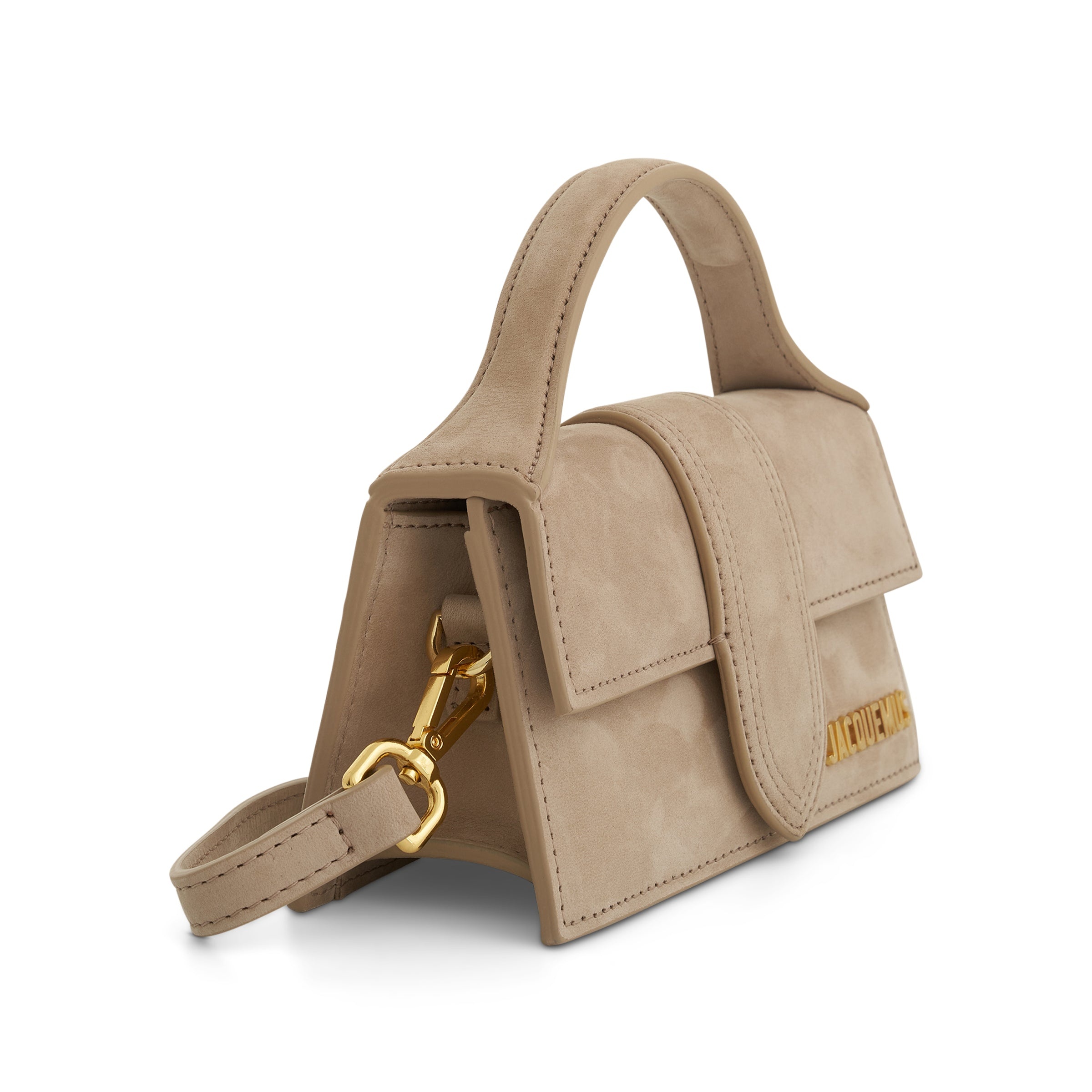 Le Bambino Mini Leather Bag in Dark Beige - 2