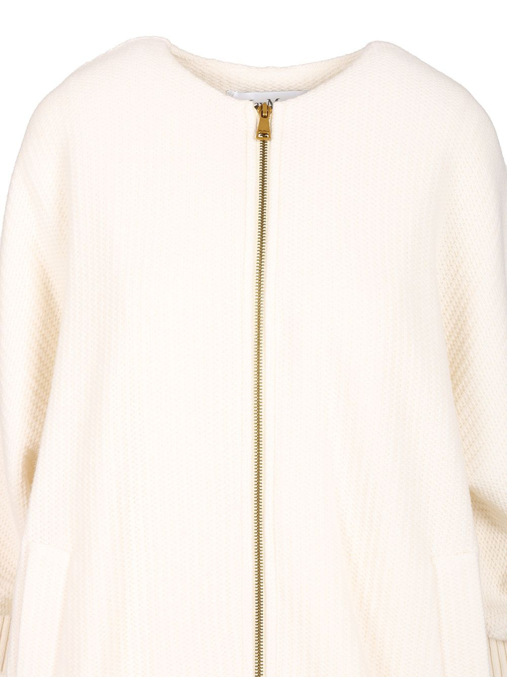 Wool And Cashmere Knitted Jacket Jackets White - 5