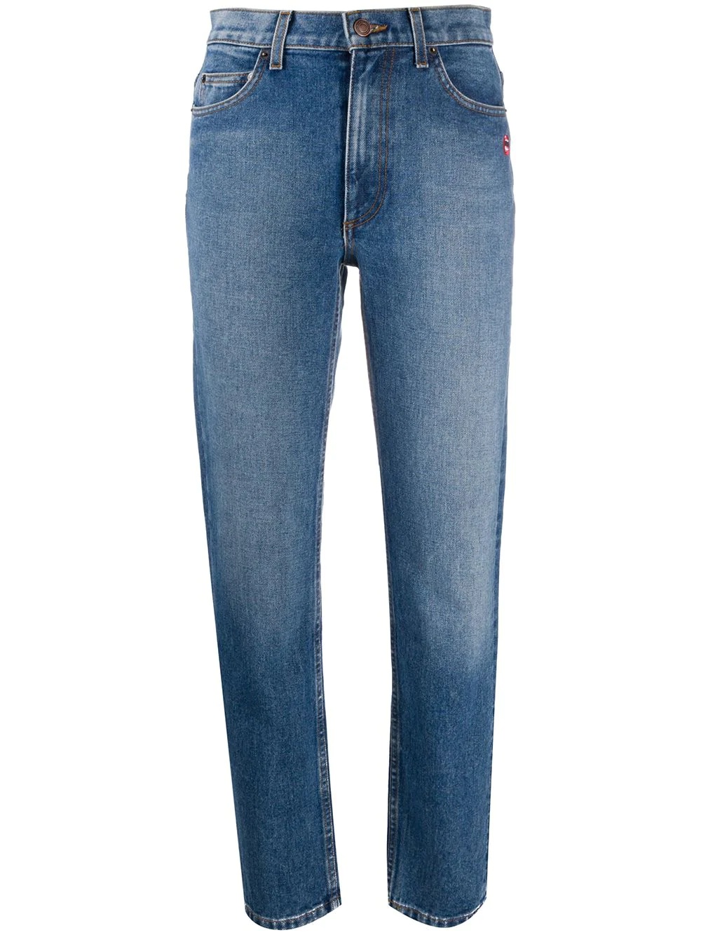 lip patch straight-fit jeans - 1