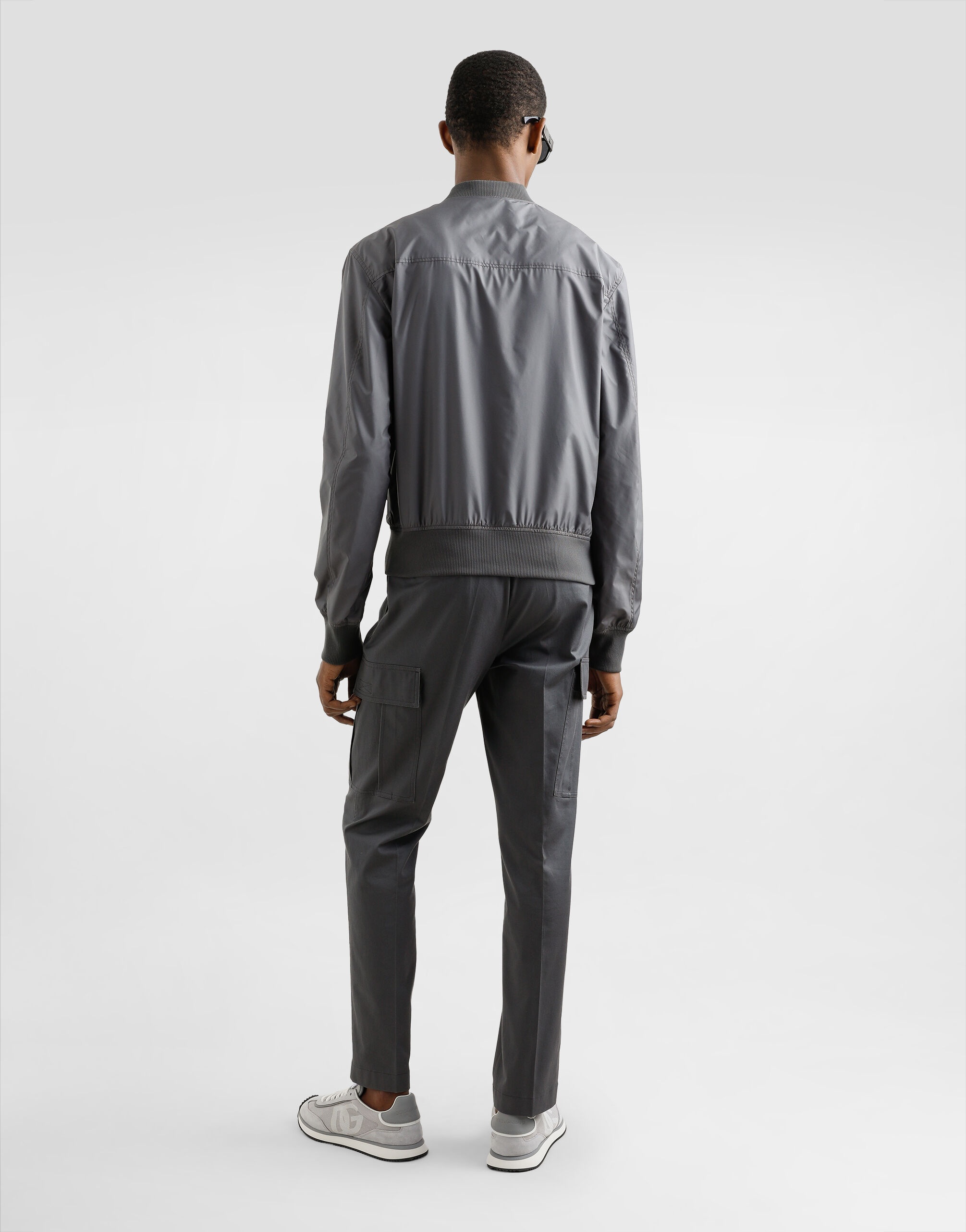 Technical fabric bomber jacket with tag - 3
