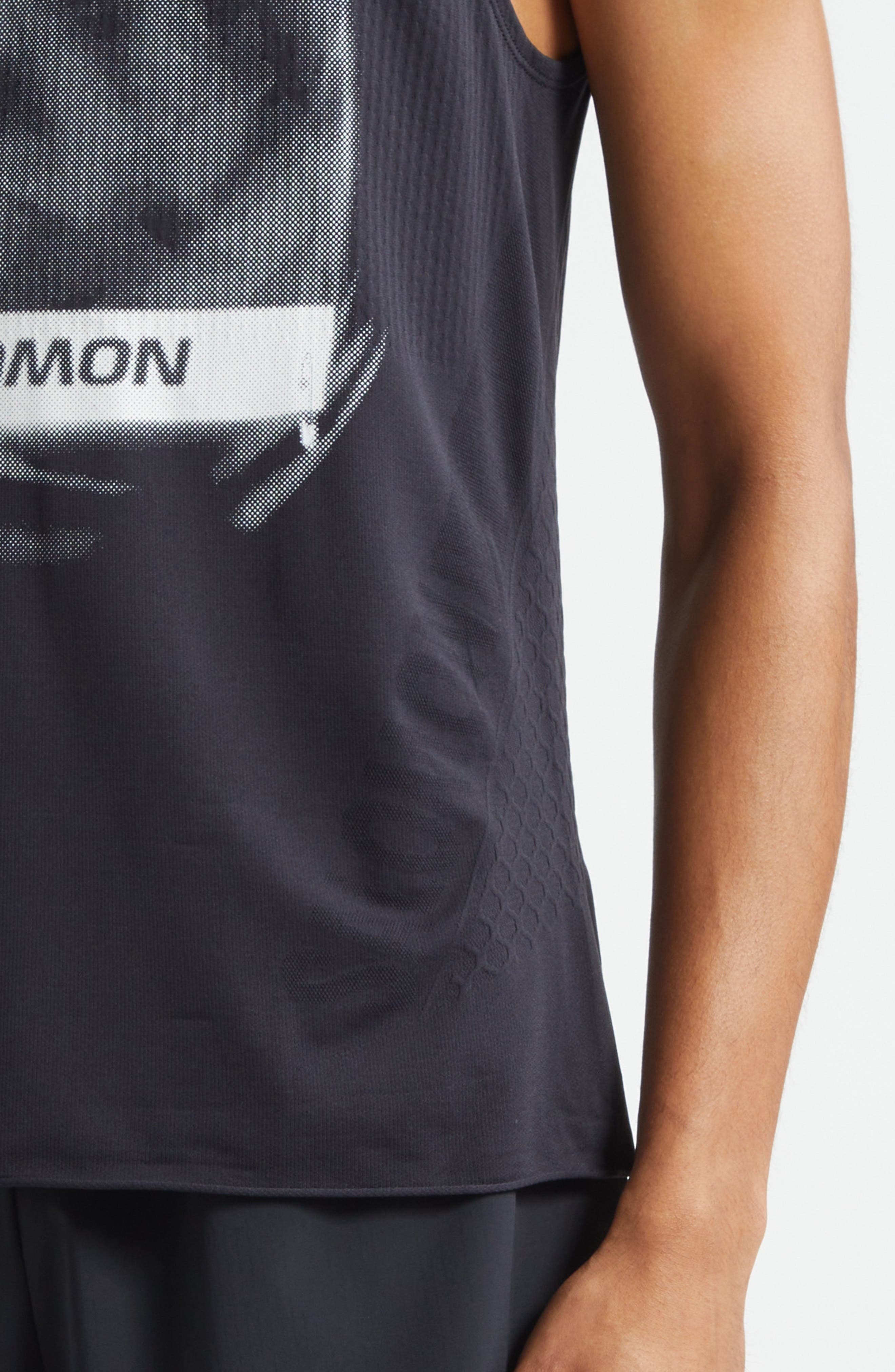 MM6 Maison Margiela x Salomon Numeric Logo Performance Tank in Deep Black at Nordstrom - 5