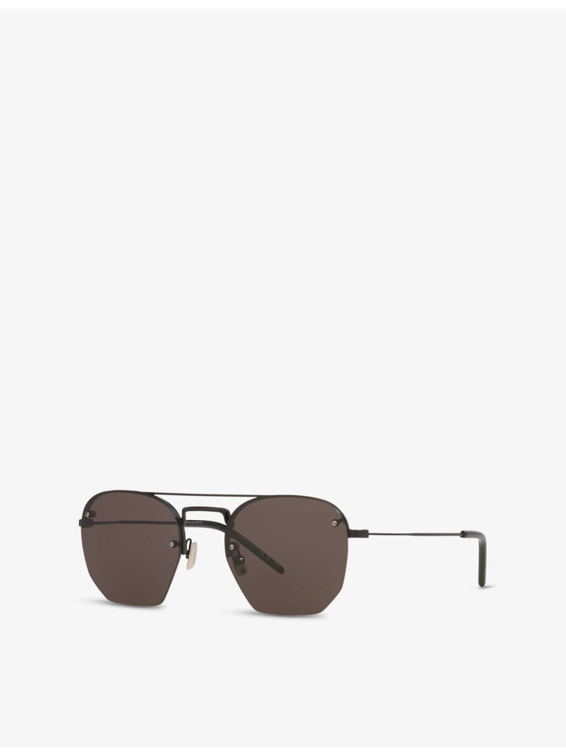 SAINT LAURENT SL 422 Round-Frame Metal Sunglasses outlook