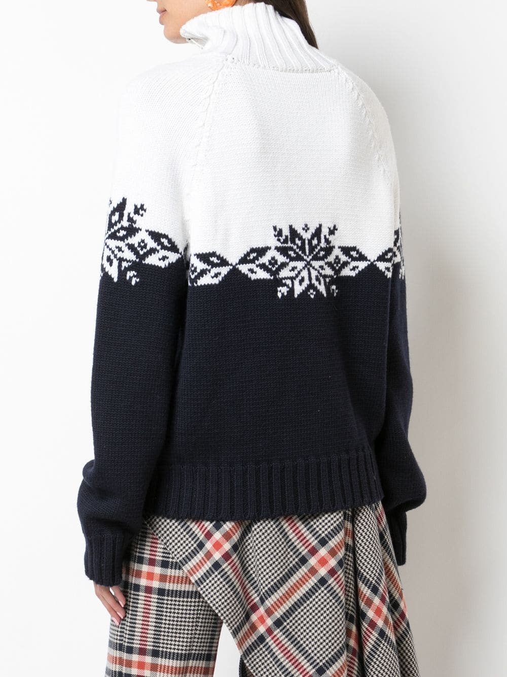 Snowflake zipped turtleneck jumper - 4