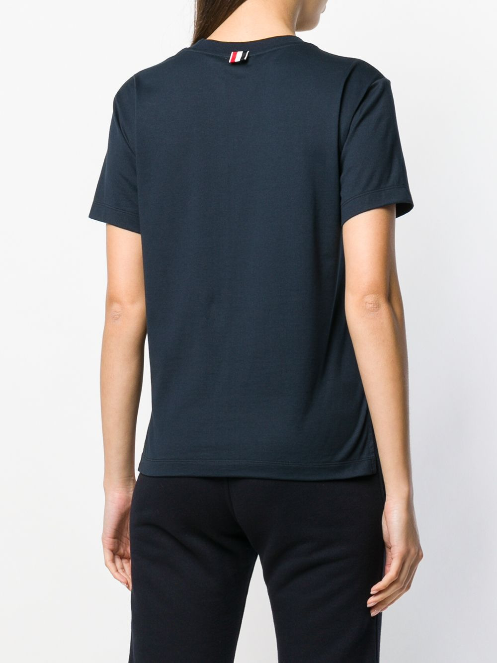 Thom Browne Women Logo-Patch Short-Sleeve T-Shirt - 4