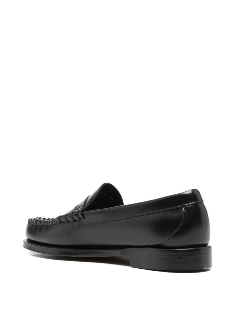 woven-front leather loafers 3