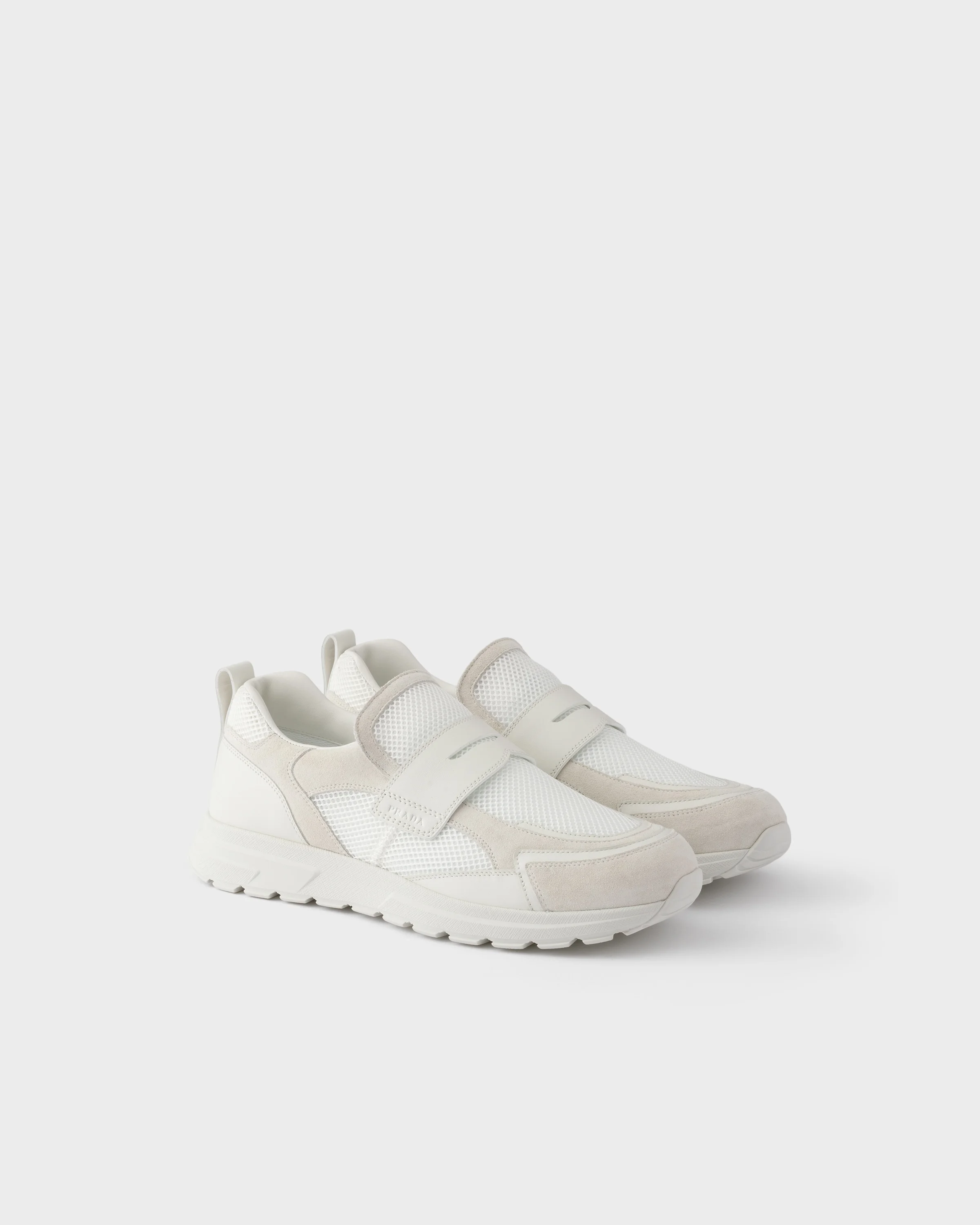 Prax mesh fabric and leather loafers - 1