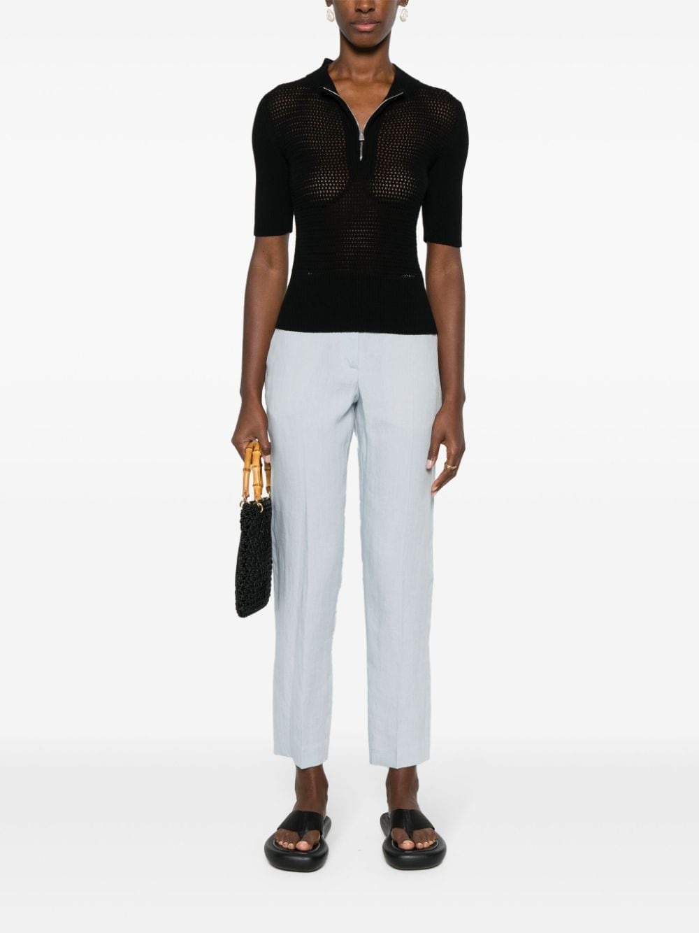 mid-rise tapered trousers - 2