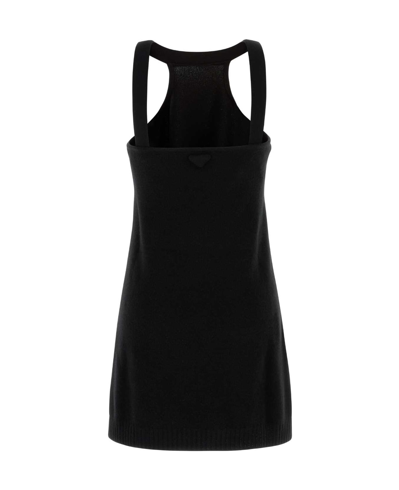Black Wool Mini Dress - 2