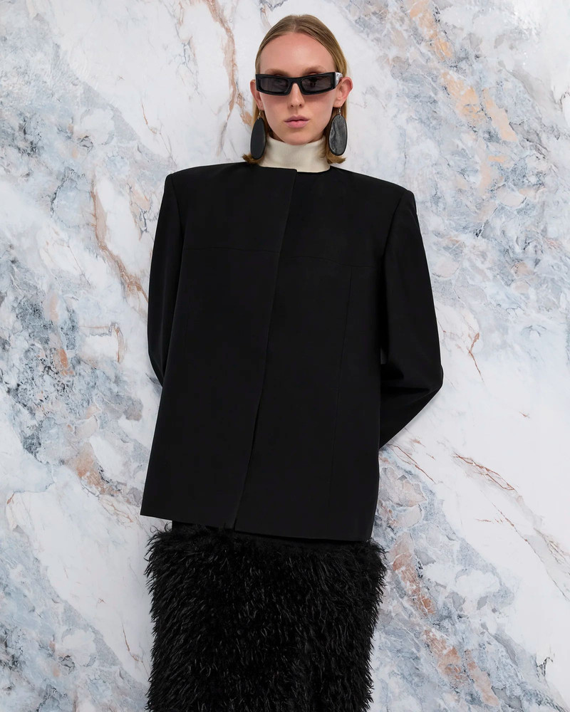 OBLONG TAILORED JACKET BLACK WOOL 4