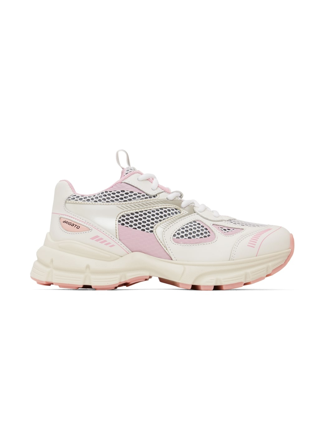 White & Pink Marathon Sneakers - 1