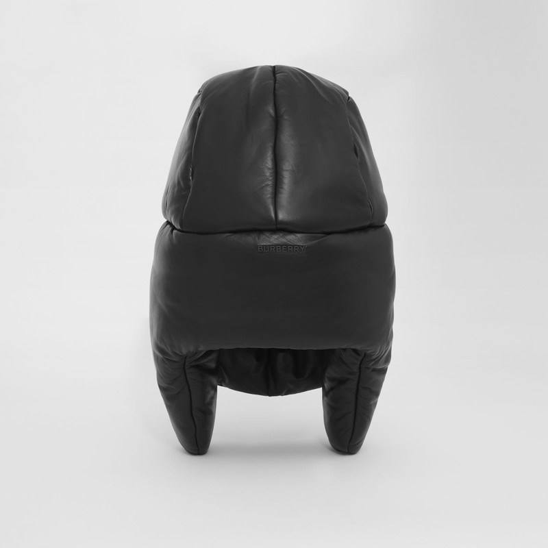 Padded Lambskin Oversized Cap 4