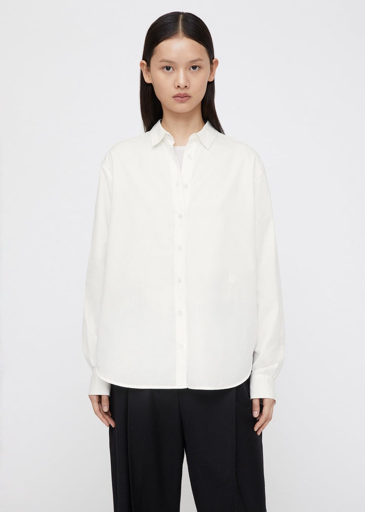 Signature cotton silk shirt macadamia - 3