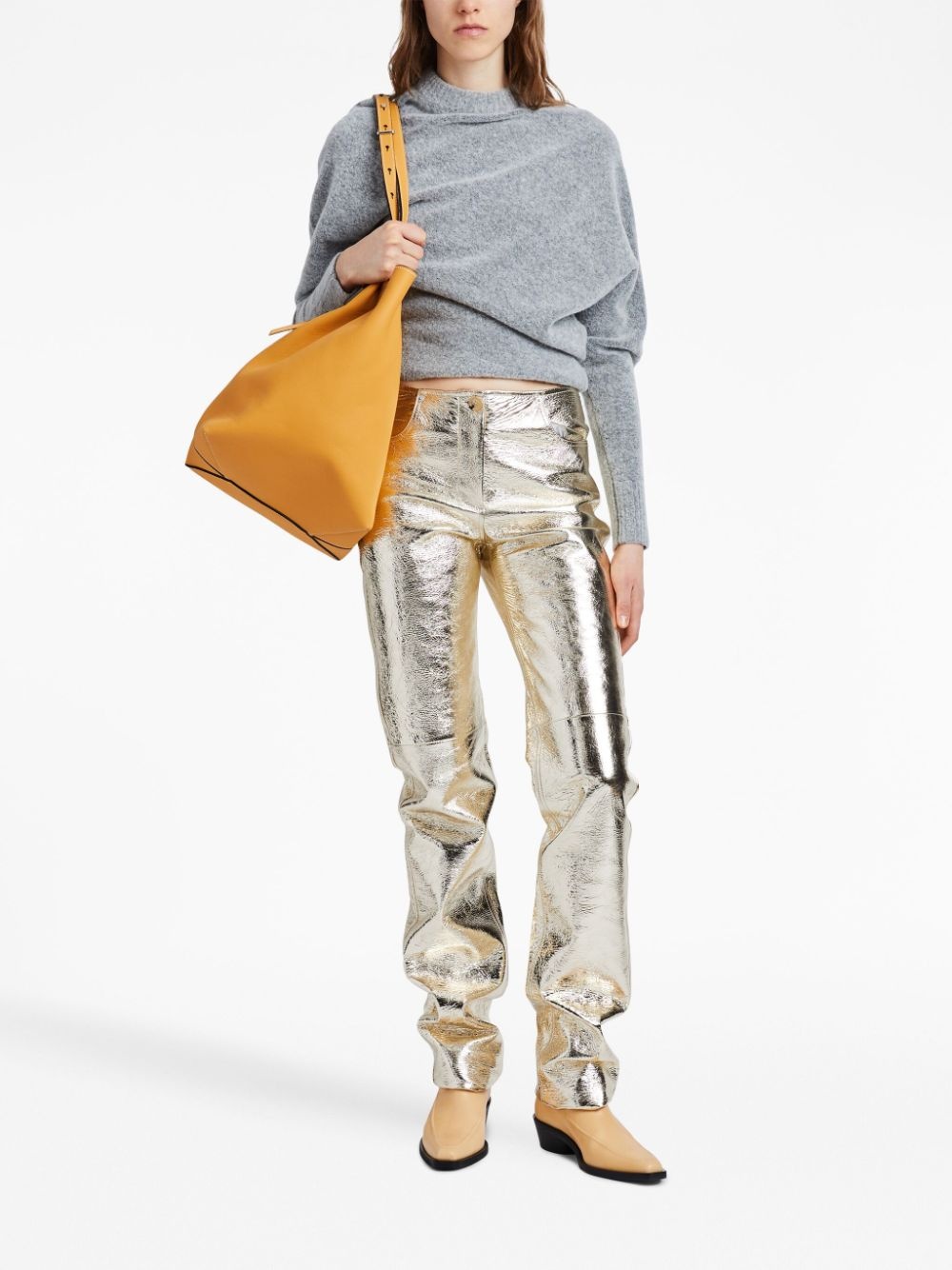 Metallic leather trousers - 2