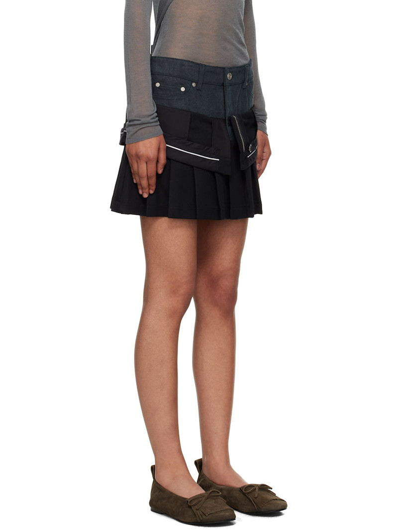 Black Inside Out Pleats Miniskirt 2