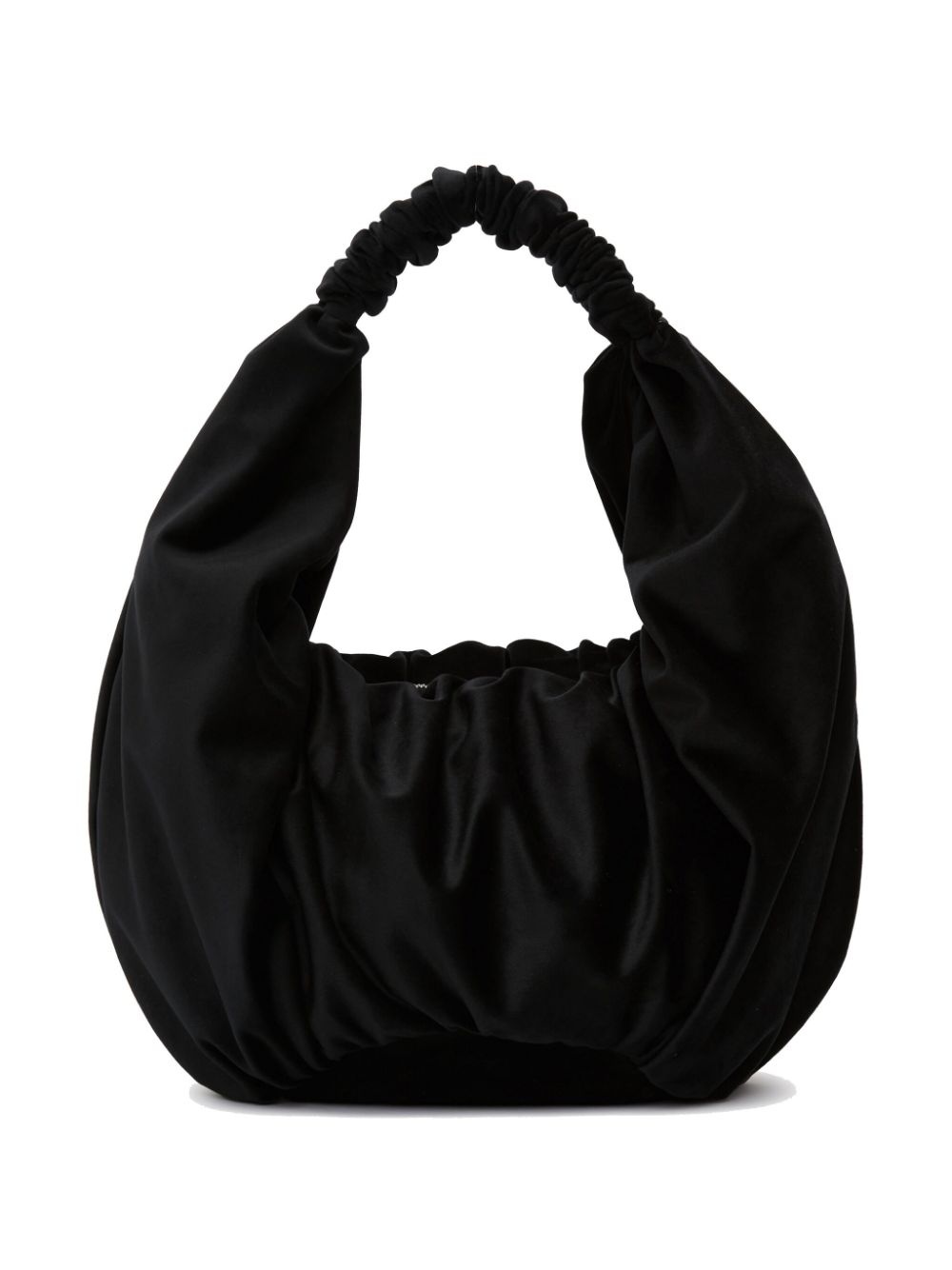 Ruffle Shopper velvet shoulder bag - 3
