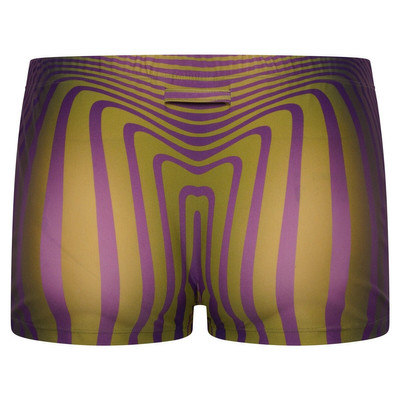 Jean Paul Gaultier Morphing Print Swim Shorts in Green/purple outlook