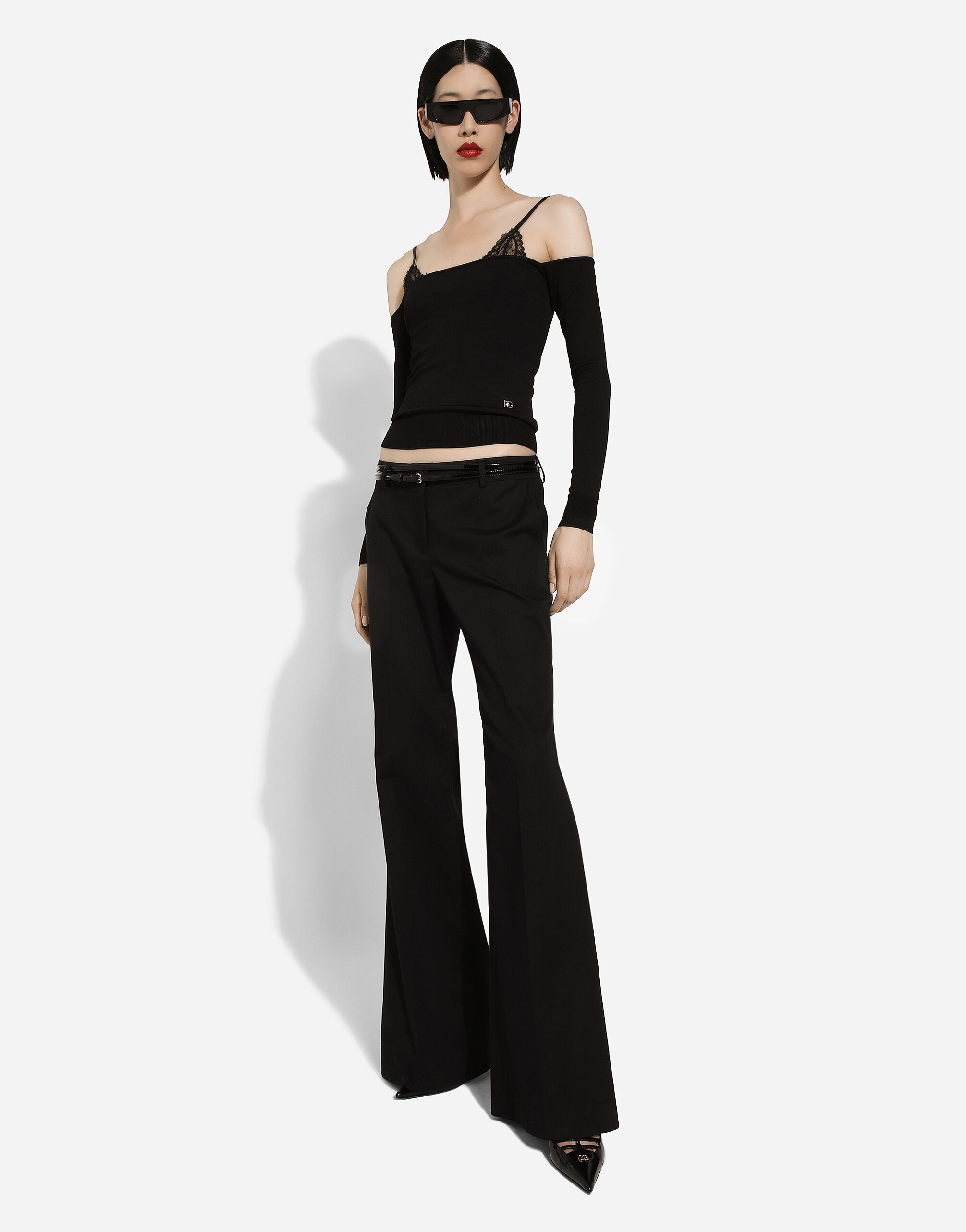 Strapless viscose sweater with muffs - 5
