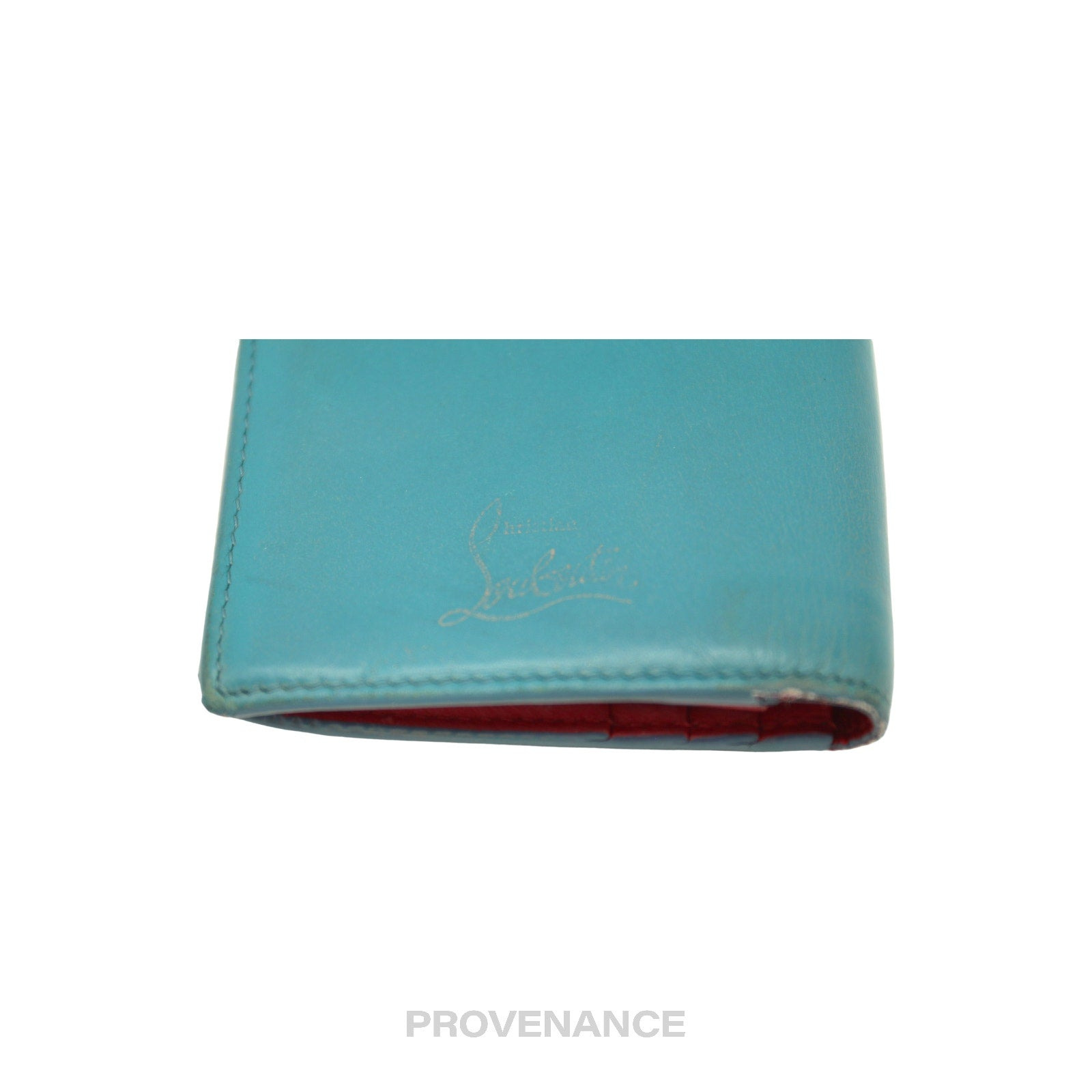 Christian Louboutin Spike Card Wallet - Turquoise - 6