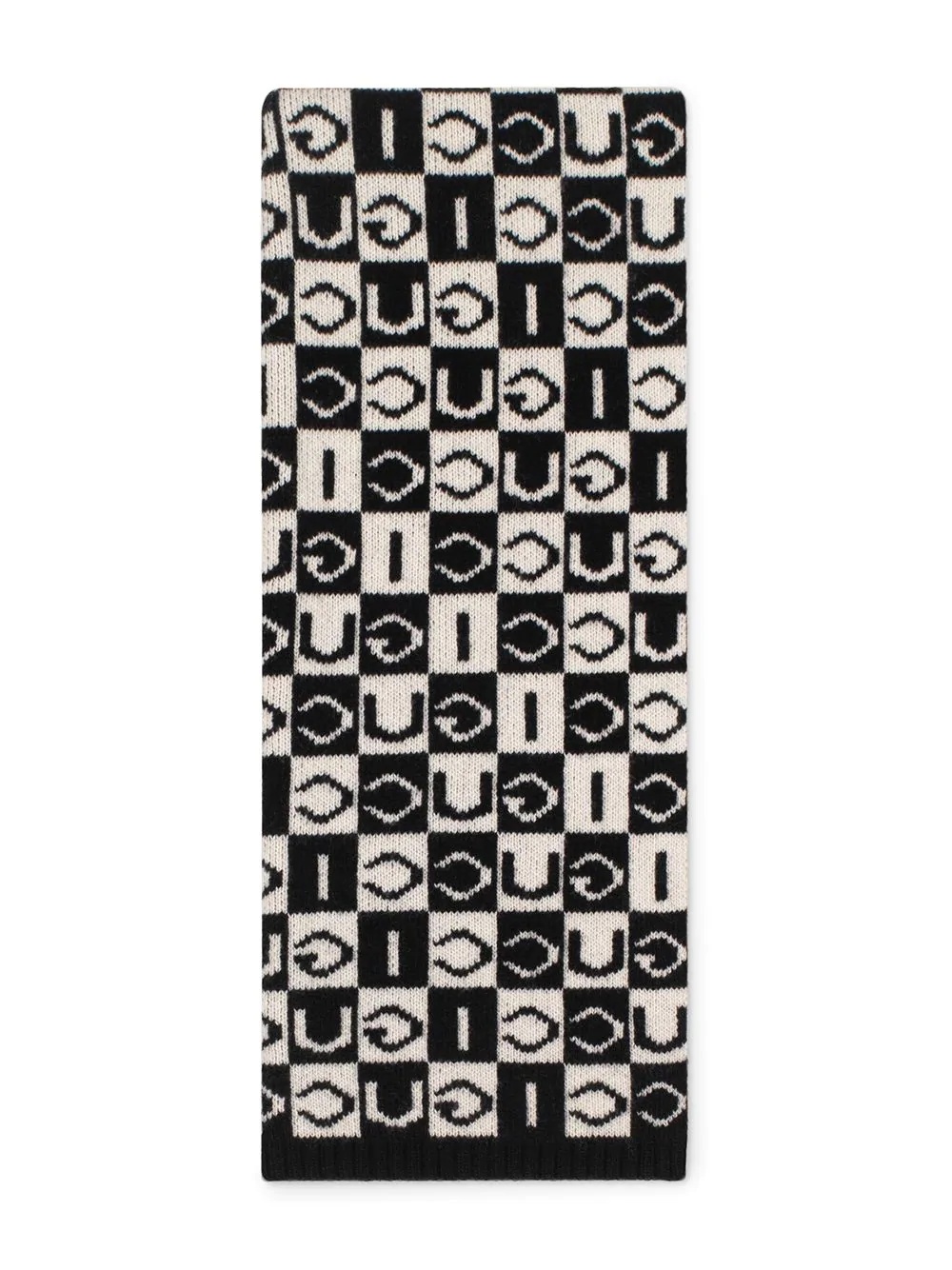 checkered logo pattern scarf - 2