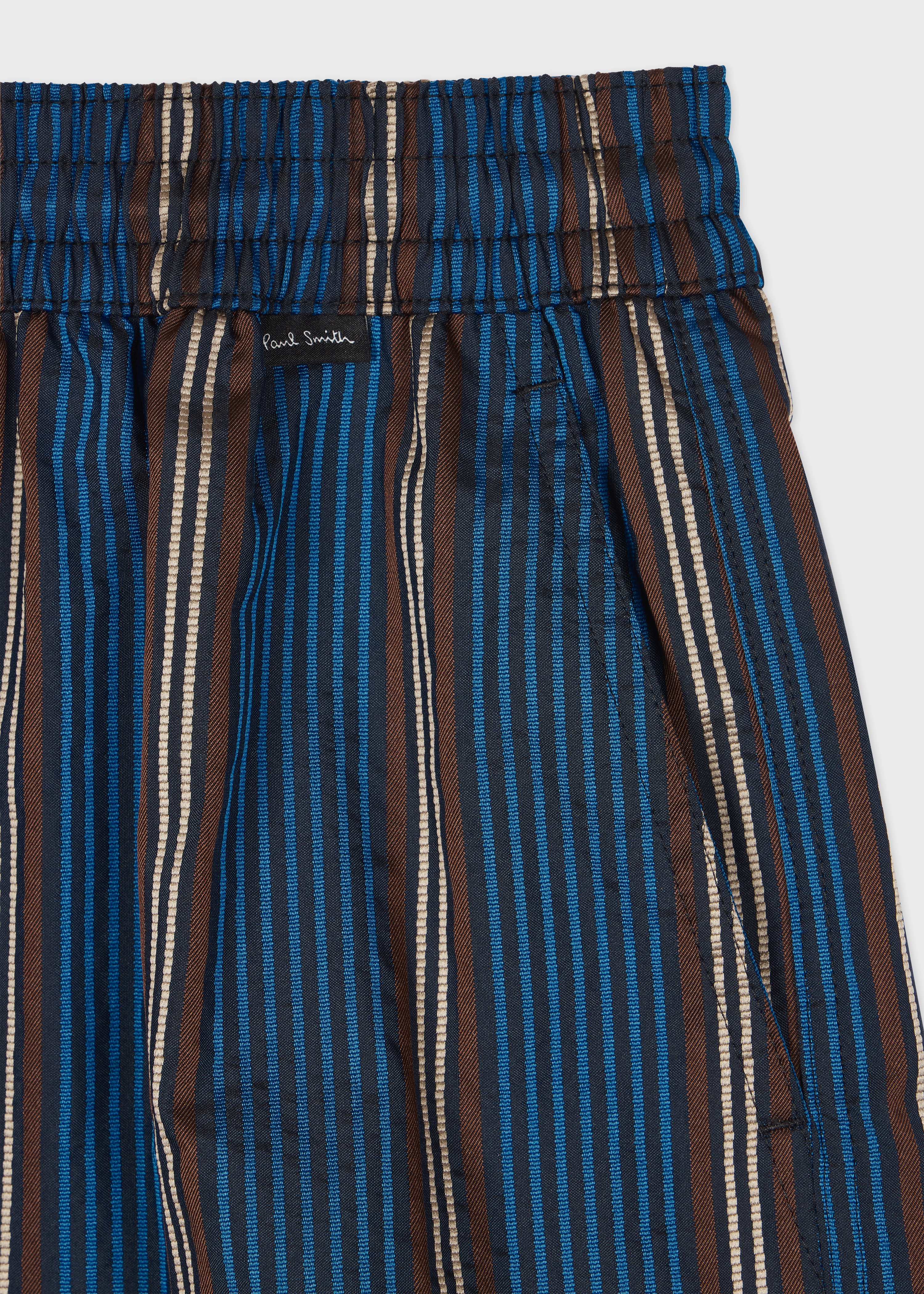 Blue Regimental Stripe Swim Shorts - 3