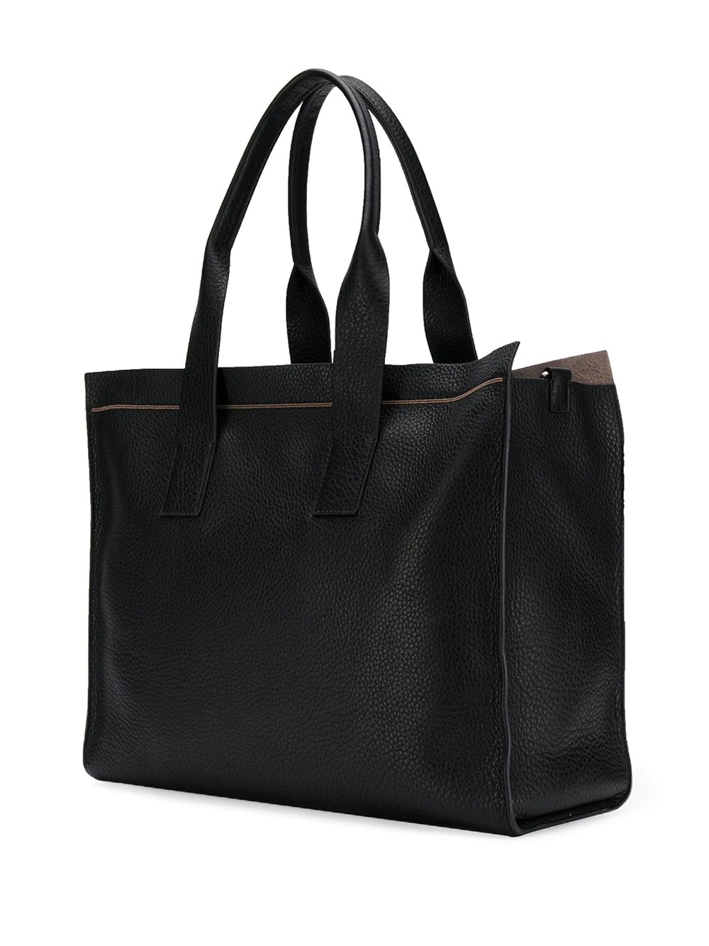 large pebbled leather tote - 3