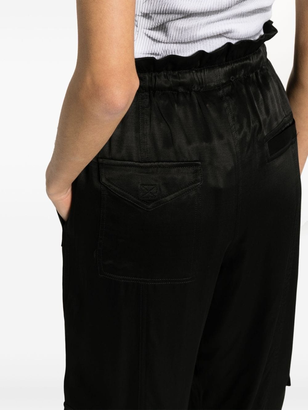 satin cargo trousers - 5