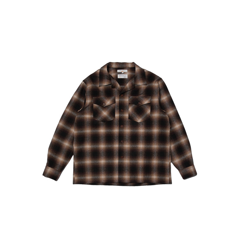 Vincent Shadow Check Shirt Brown/Beige - 7
