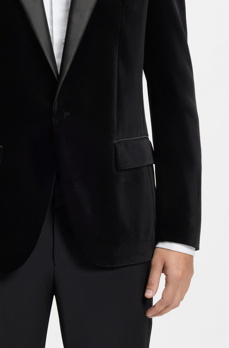 SLIM-FIT TUXEDO JACKET IN COTTON VELVET 6