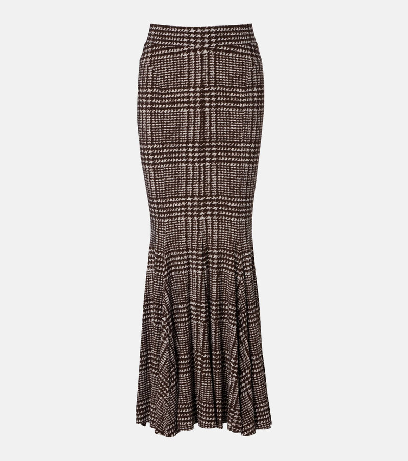 Prince of Wales check maxi skirt 1