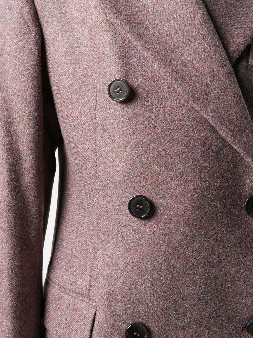 double-breasted tailored wool coat - 5