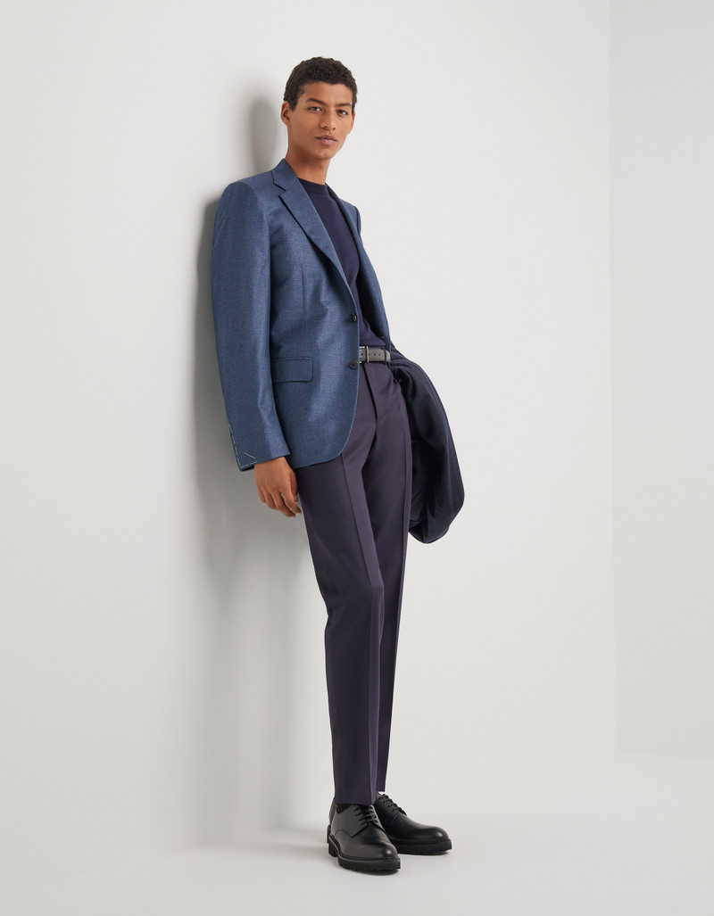 Canali EXCLUSIVE TEAL SILK AND CASHMERE JACKET outlook