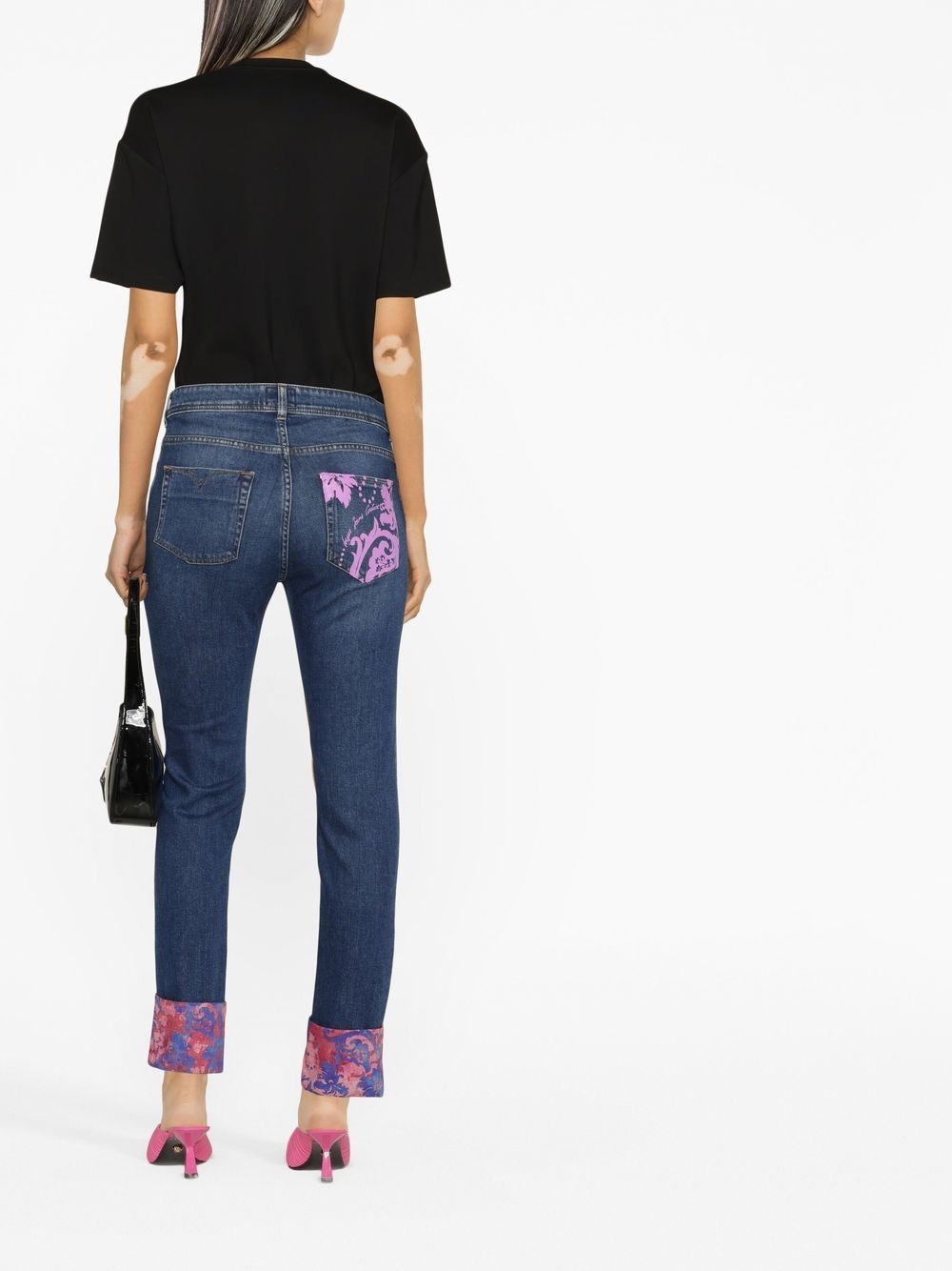 baroque-cuff skinny jeans - 3