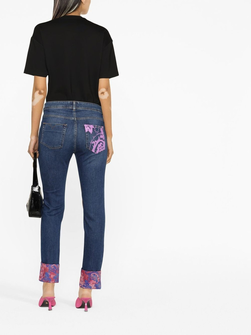 baroque-cuff skinny jeans 3