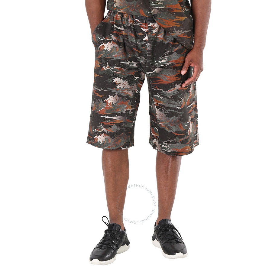 White Mountaineering Men's Graphic-Print Wide-Leg Shorts - 3